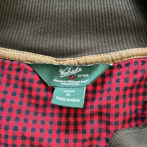 Woolrich Half Zip Elbow Patch Sweatshirt - Picture 9 of 10